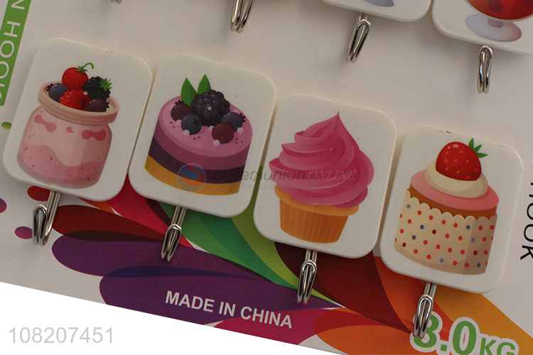Hot sale 8pieces wall mounted sticky hooks for household