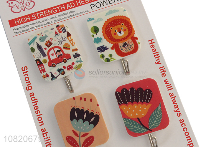 Most popular cartoon pattern household sticky hooks for sale