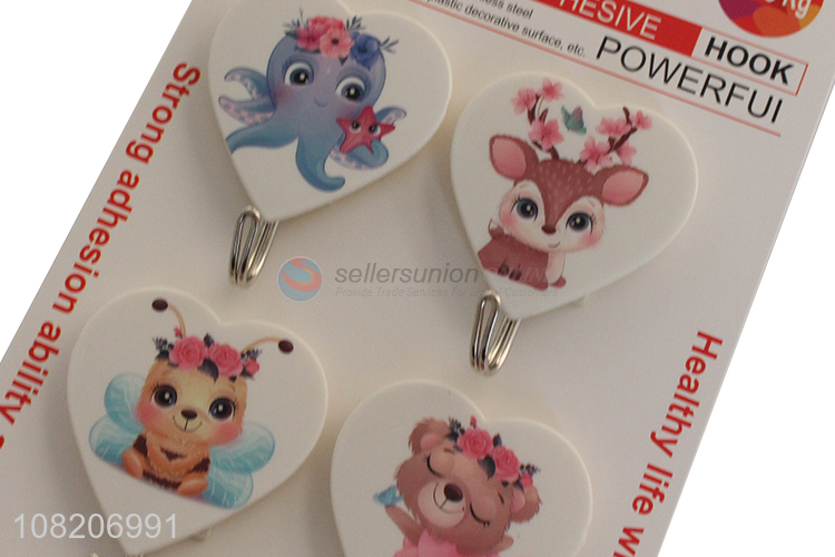 Online wholesale heart shape household sticky hooks