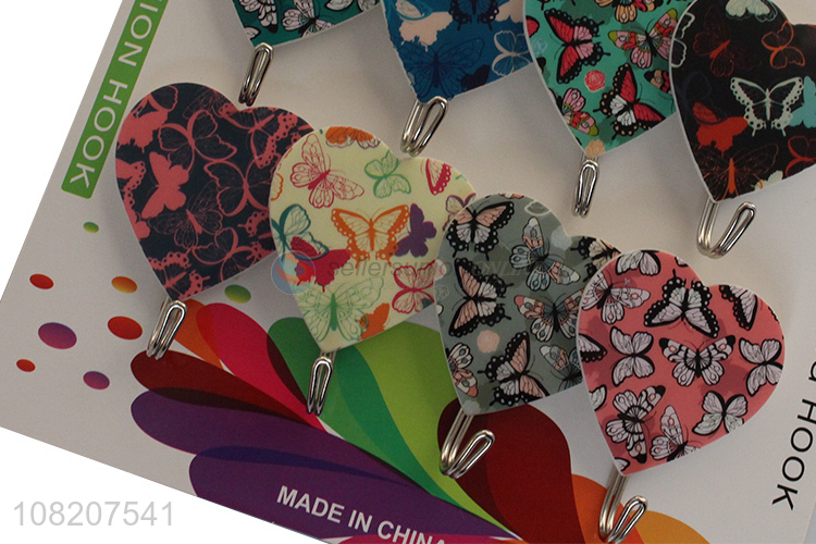 Good price colourful plastic sticky hooks for household