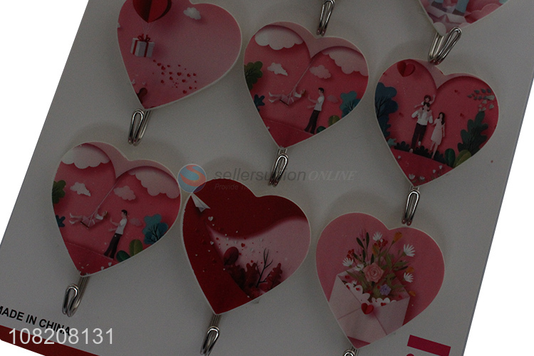 New arrival heart shape household sticky hooks for hanger