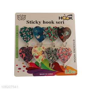 Good price colourful plastic sticky hooks for household
