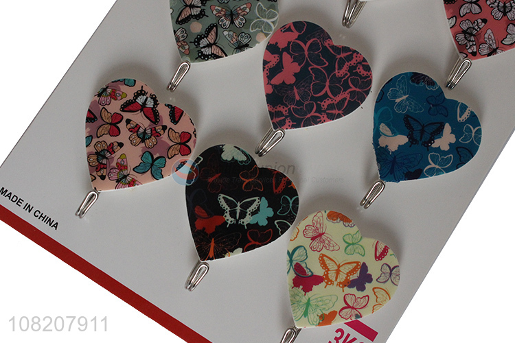 Factory wholesale heart shape heavy duty sticky hooks
