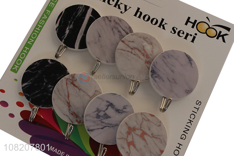 China factory round kitchen bathroom sticky hooks for sale