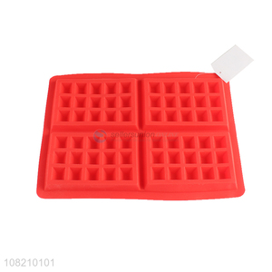 Hot selling food grade silicone waffle mould kitchen cake baking moulds