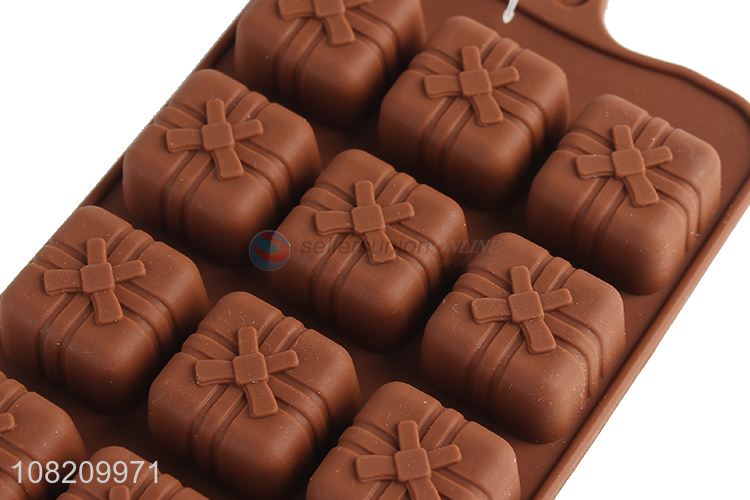 Factory price gift box shaped food grade silicone chocolate moulds