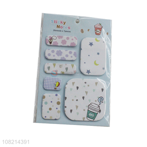 Wholesale cute sticky notes school student stationery