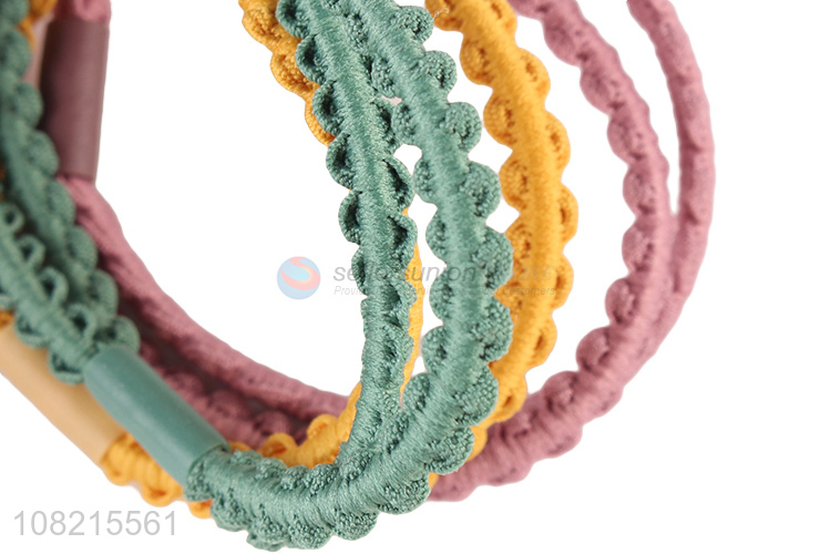 Factory Wholesale 5 Pieces Elastic Hair Rope Hair Tie Set