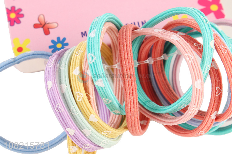 Fashion Design 16 Pieces Elastic Hair Rope Hair Ring For Girls