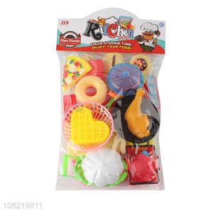 Low price children plastic kitchen toys food toys for sale