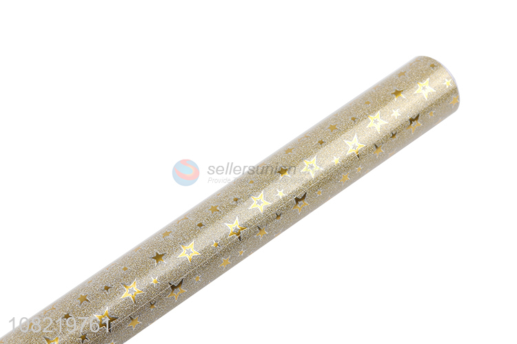 Top selling star printed golden gift packaging paper