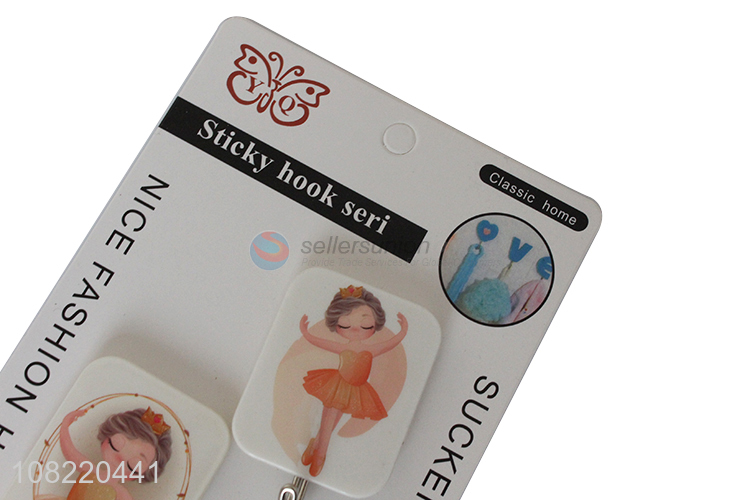 Hot selling home bathroom toilet towel hooks cartoon sticky hooks