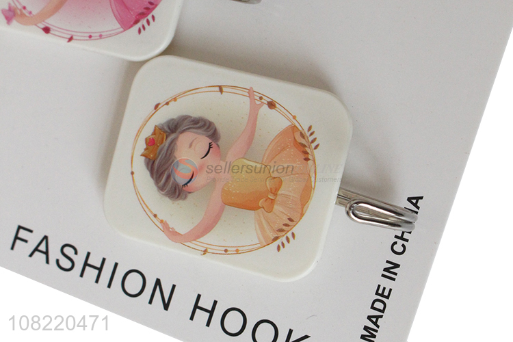 Top product non-trace plastic wall hooks cute cartoon sticky hooks