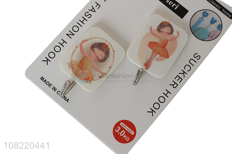 Hot selling home bathroom toilet towel hooks cartoon sticky hooks