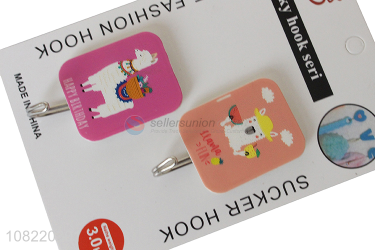 High quality cartoon plastic sticky hooks stick on wall hooks