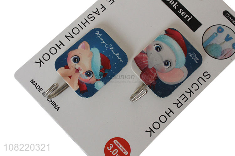 Recent design cute waterproof oilproof sticky hooks wall hanger