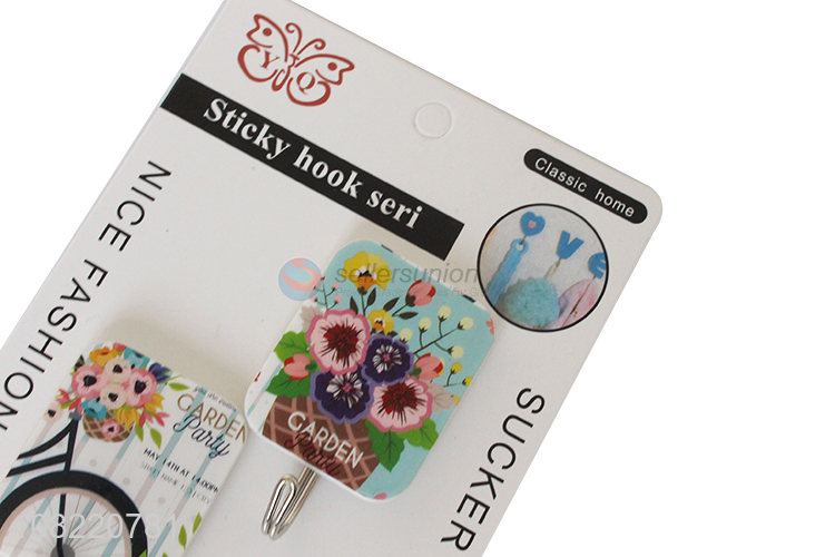 China supplier heavy duty floral sticky hooks household wall hooks