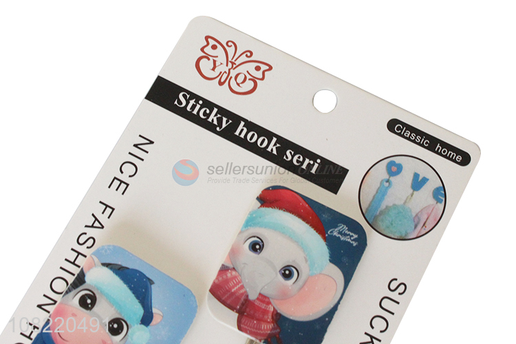 Low price nail free cartoon adhesive hooks bathroom sticky hooks