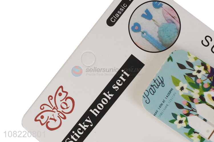 Factory supply wall hanging hooks floral sticky hooks towel hooks