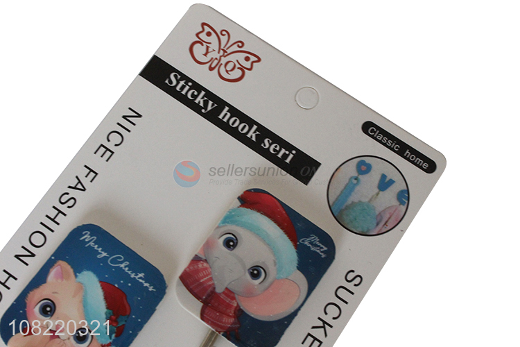 Recent design cute waterproof oilproof sticky hooks wall hanger