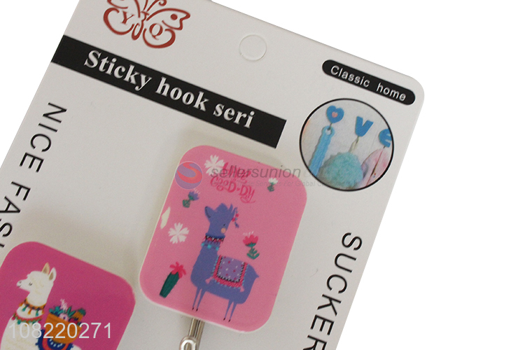 Good quality seamless wall hanging hooks kawaii cartoon sticky hooks