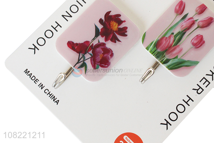 High quality decorative floral wall hooks utility hooks for hanging