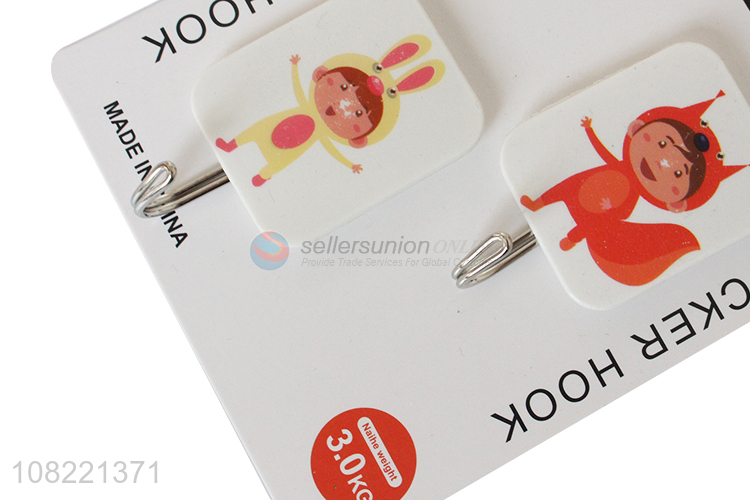 New product cartoon plastic sticky hooks adhesive hooks wall hanger