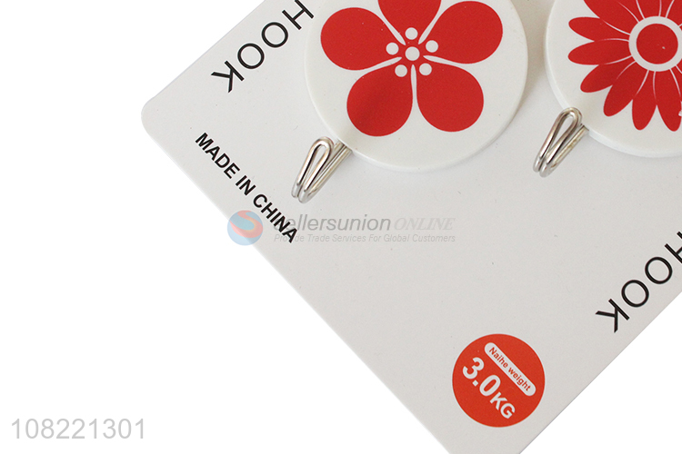 Good sale kitchen bathroom plastic sticky hooks plastic wall hanger