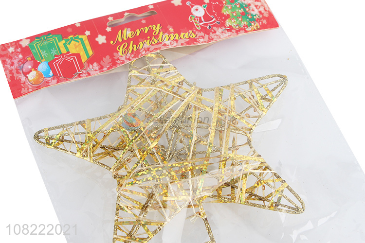 Popular Glitter Five-Pointed Star Christmas Tree Decoration
