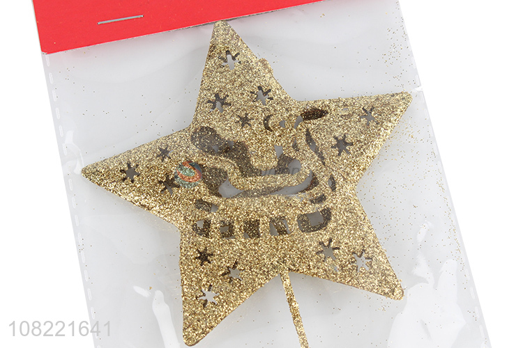 Good Quality Glitter Christmas Tree Star Topper For Sale