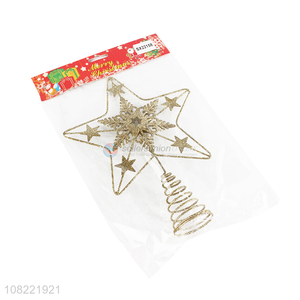 Good Quality Glitter Iron Star For Christmas Tree Decoration