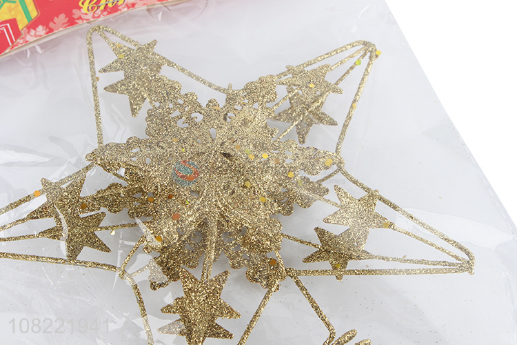 New Design Glitter Five-Pointed Star For Christmas Decoration