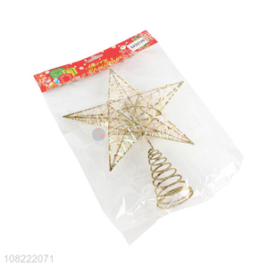 Best Selling Hollow Out Iron Star Christmas Tree Top Star