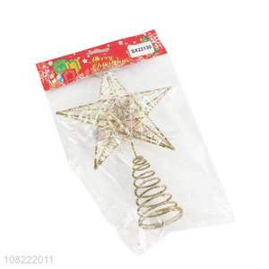 Best Sale Golden Five-Pointed Star Christmas Tree Top Star