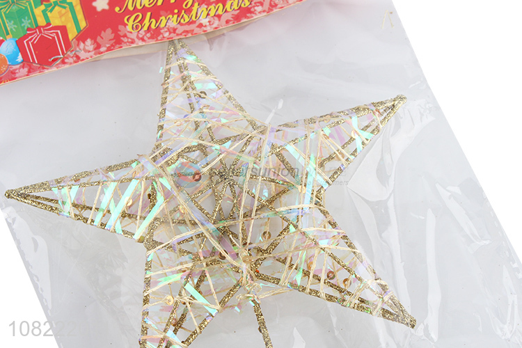 Best Sale Golden Five-Pointed Star Christmas Tree Top Star