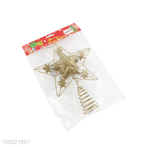 Best Sale Glitter Iron Star For Christmas Tree Decoration