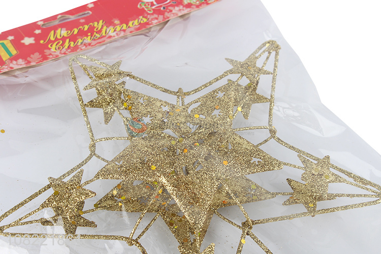 Hot Sale Metal Crafts Tree Top Star Christmas Tree Decoration