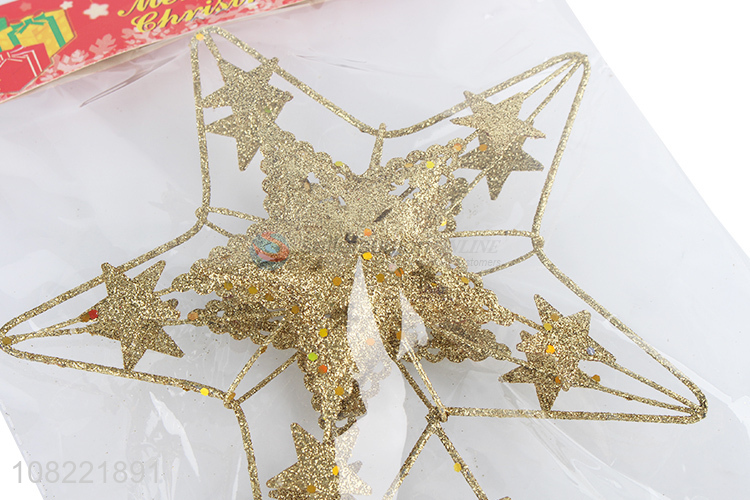 Best Sale Glitter Iron Star For Christmas Tree Decoration