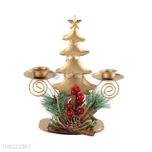 Custom Christmas Tree Design Candle Holder Decorative Candlestick