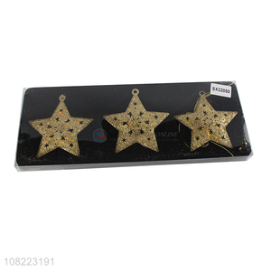 Hot Selling Hollow Out Five-Pointed Star Christmas Hanging Decoration