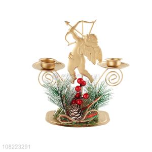 Creative Design Christmas Decorative Metal Candle Holders