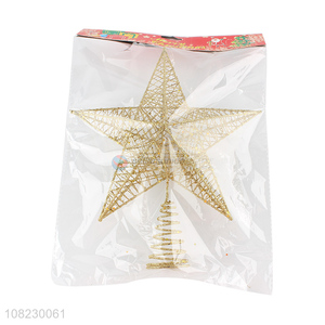 Good quality gold glittered Christmas tree topper star ornaments