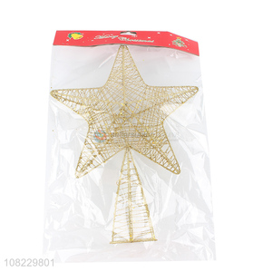 Good price gold glitter star tree topper ornaments for Christmas