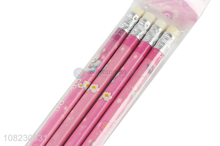 Good Quality 4 Pieces Students Pencil Cheap Writing Pencils