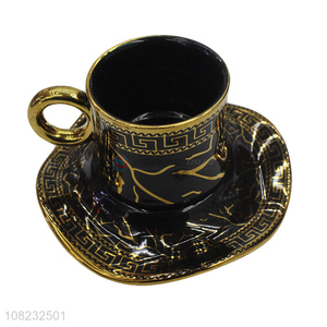New arrival exquisite European style ceramic coffee cup and saucer set