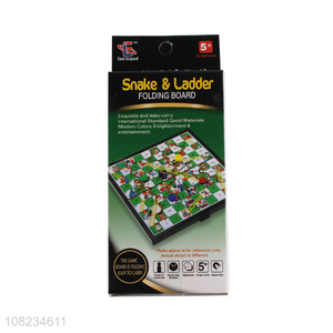 Best selling easy carry folding board snake ladder games