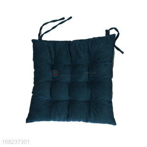 High quality winter anti-slip short plush chair cushion with ties