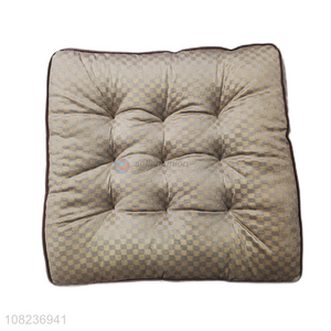 Wholesale high-end check pattern seat cushions square soft chair pads