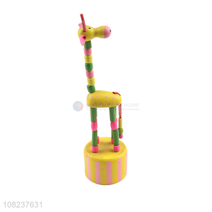 New arrival giraffe shape wooden ornaments for tabletop decoration