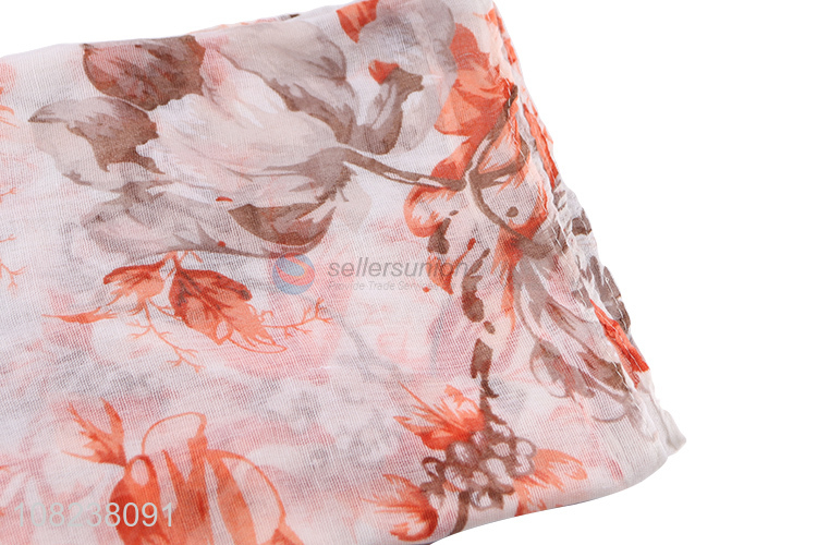 Yiwu wholesale pretty printed silk scarf ladies accessories